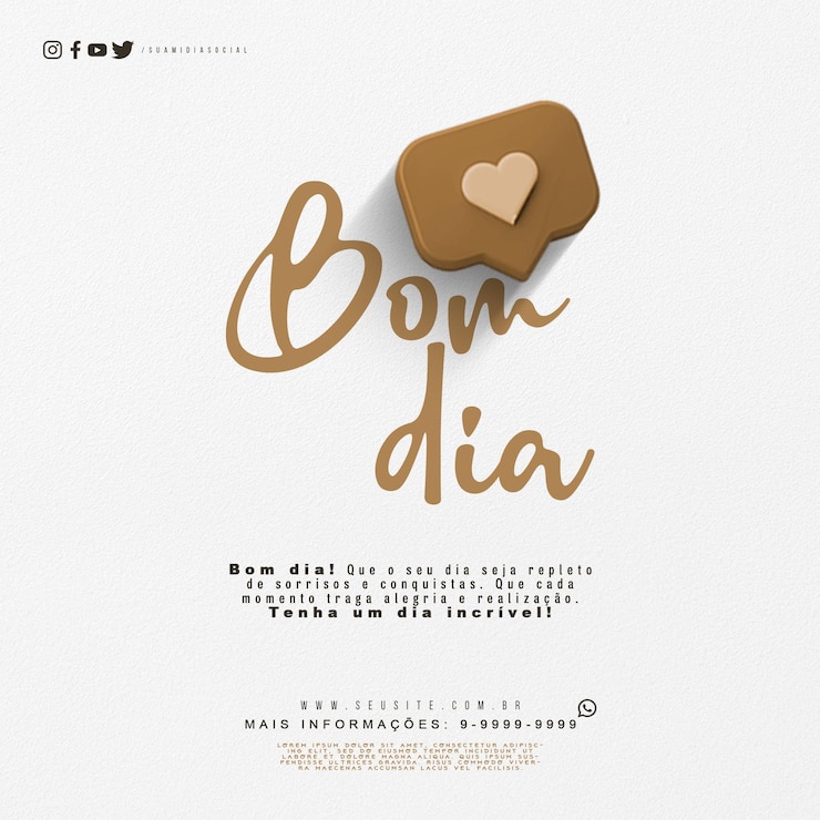 PSD bom dia composição da média social