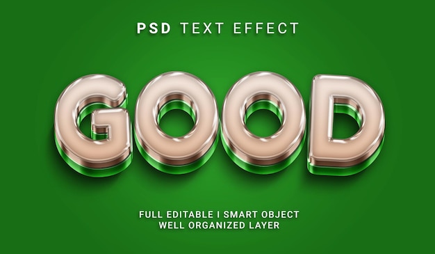 Bom efeito de texto psd estilo 3d