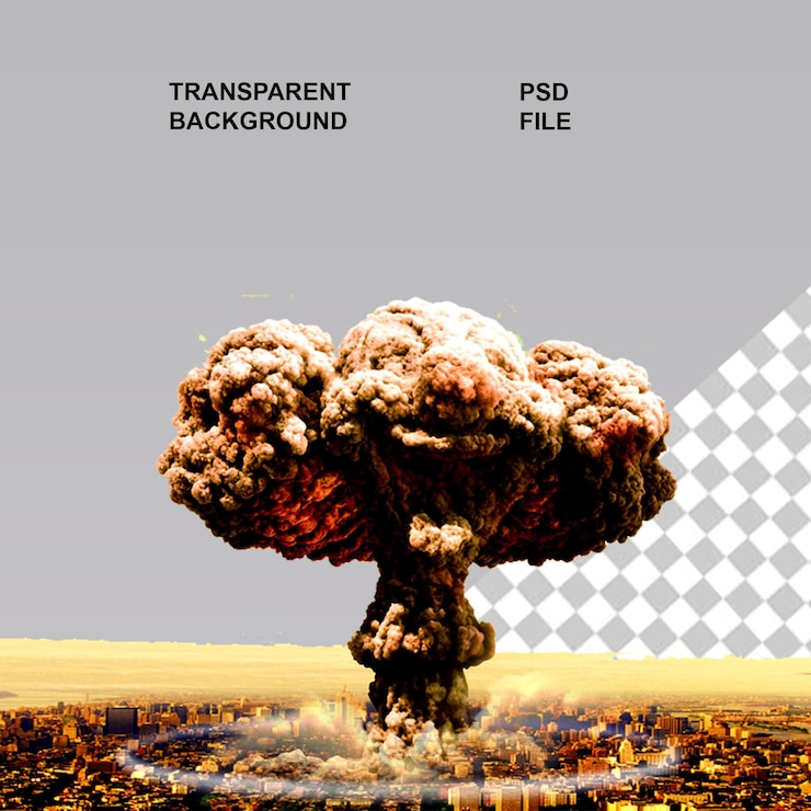 PSD bomb blast png with transparent isolated background