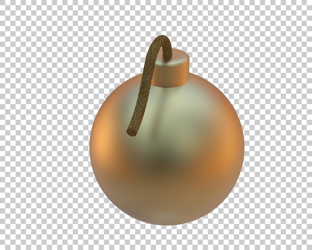PSD la bomba aislada en el fondo de la ilustración de renderización 3d