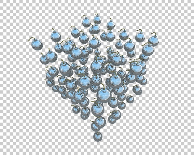 Bombe isolée sur le fond illustration de rendu 3D