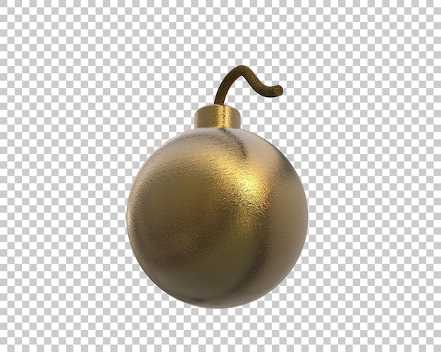 Bombe isoliert auf dem Hintergrund 3D-Rendering-Illustration