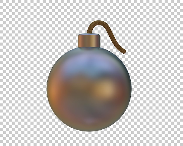 Bombe isoliert auf dem Hintergrund 3D-Rendering-Illustration