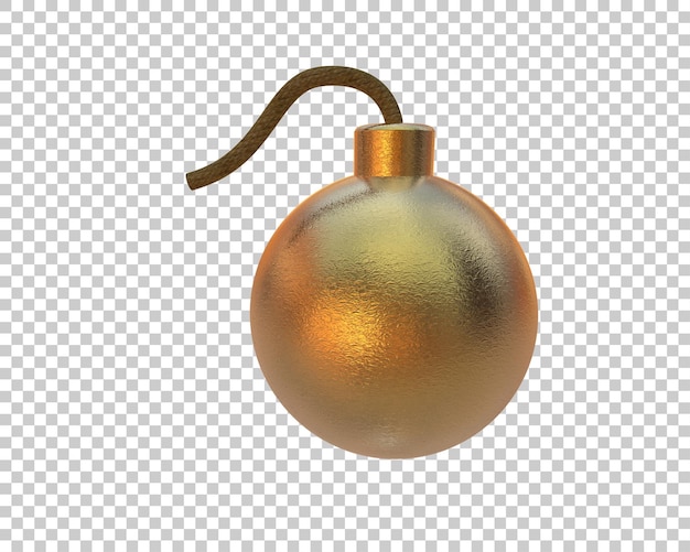 Bombe isoliert auf dem Hintergrund 3D-Rendering-Illustration