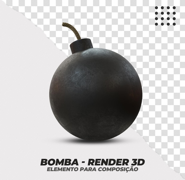 PSD bombeie elementos 3d para composição