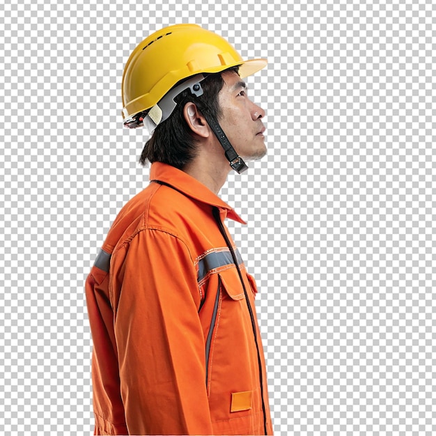 Bombeira em uniforme com capacete de segurança