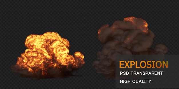 Bombenexplosion premium psd