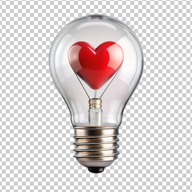 bombilla con una forma de corazón png