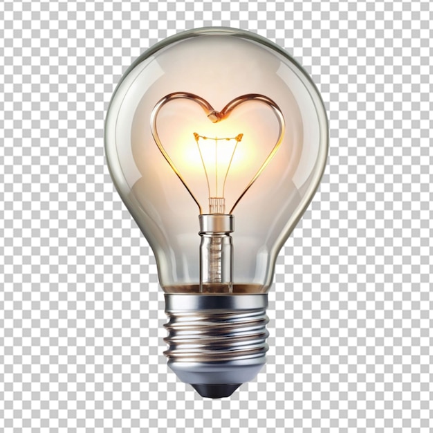 bombilla con una forma de corazón png