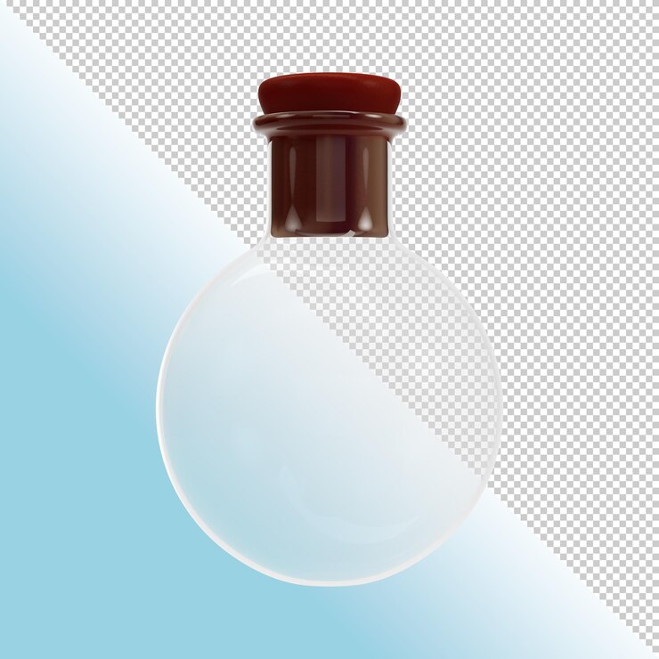 PSD bombilla con iluminación interior aislado sobre fondo