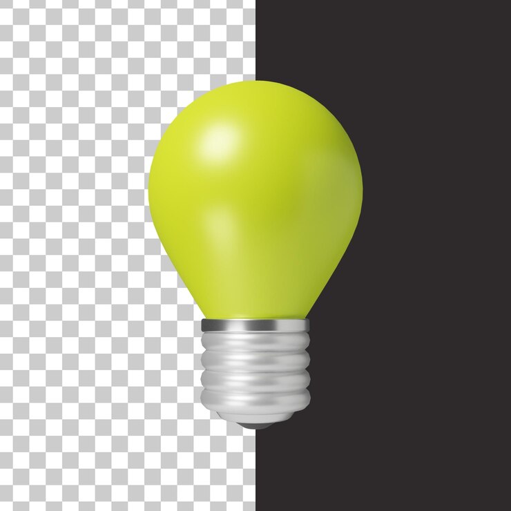 PSD bombilla en renderizado 3d
