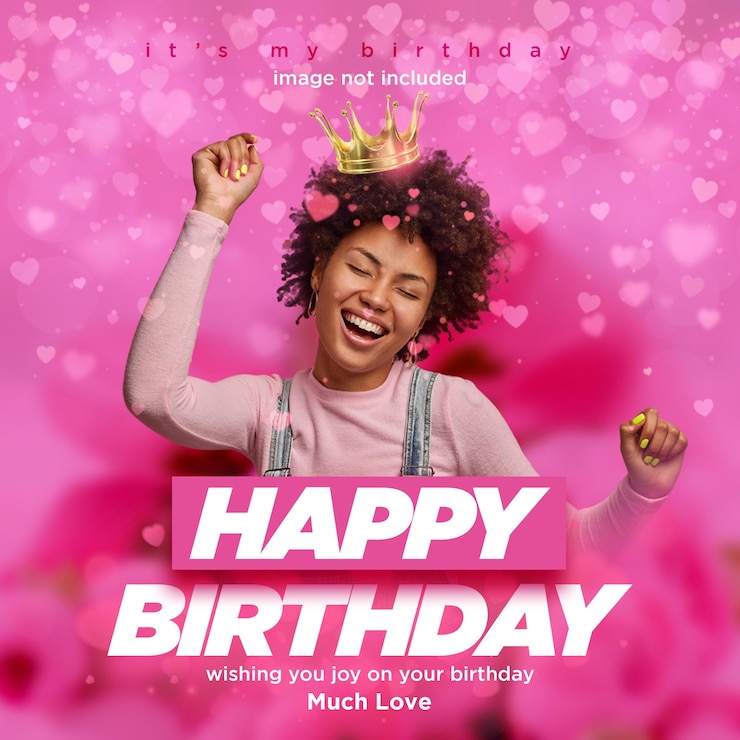 PSD bon anniversaire sur les réseaux sociaux