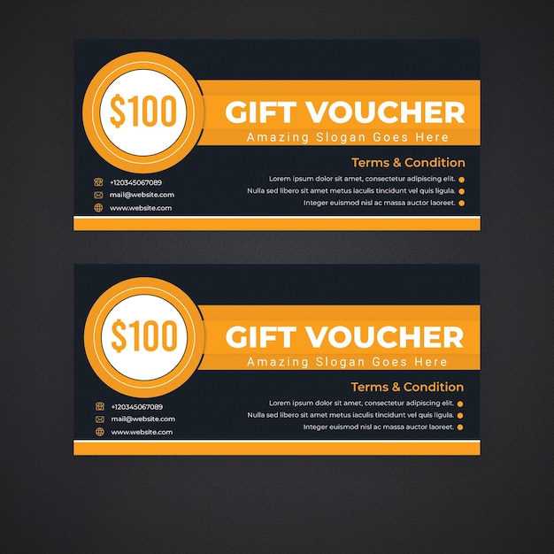Un bon-cadeau qui dit 100 $ dessus.