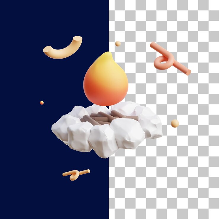 PSD bon feu icône 3d