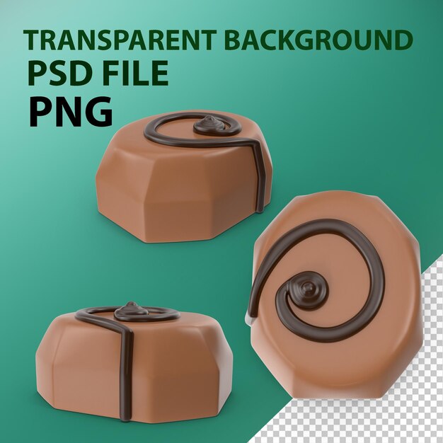 PSD bonbons au chocolat png