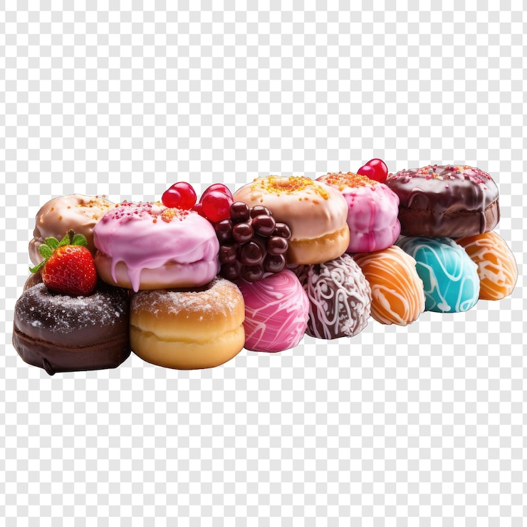 PSD des bonbons isolés de style png avec un fond blanc ia génératif