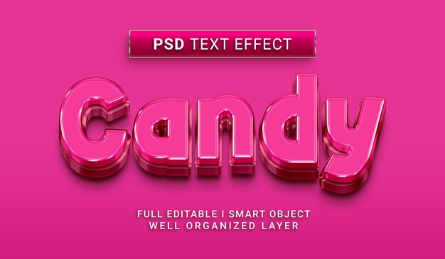 Bonbons Psd Texte Effet