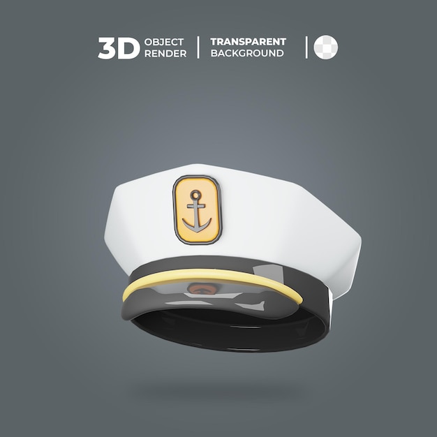 PSD boné capitão modelo 3d