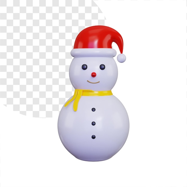 Boneco de neve 3D para o Natal e Ano Novo