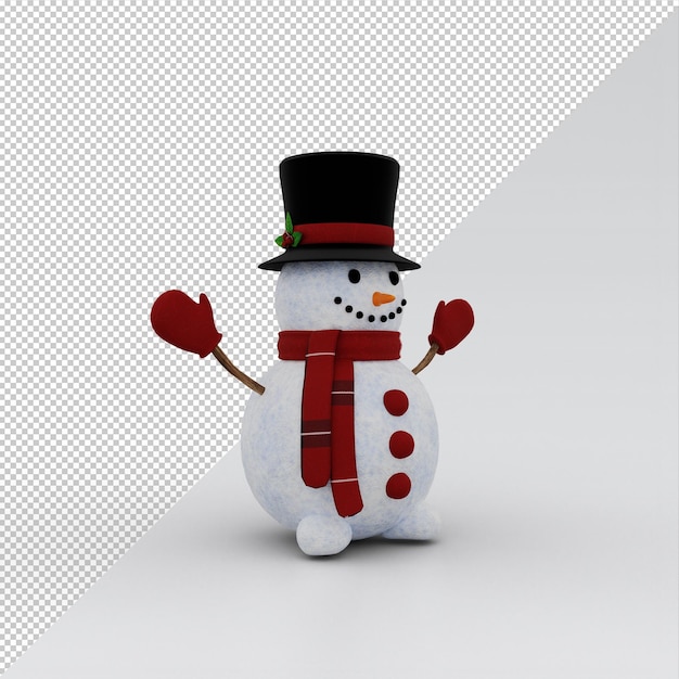 PSD boneco de neve de natal isolado