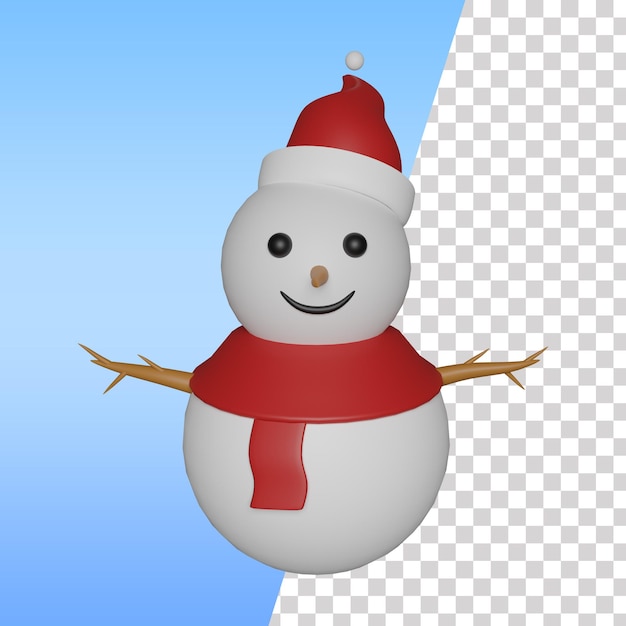 Boneco de neve natal 3d