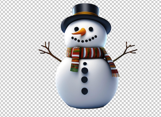 PSD bonhomme de neige de noël 3d