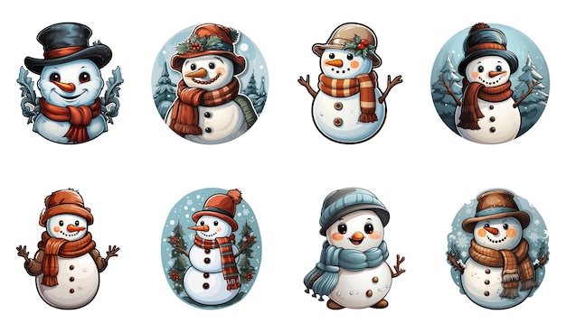 PSD bonhomme de neige sublimation clipart png