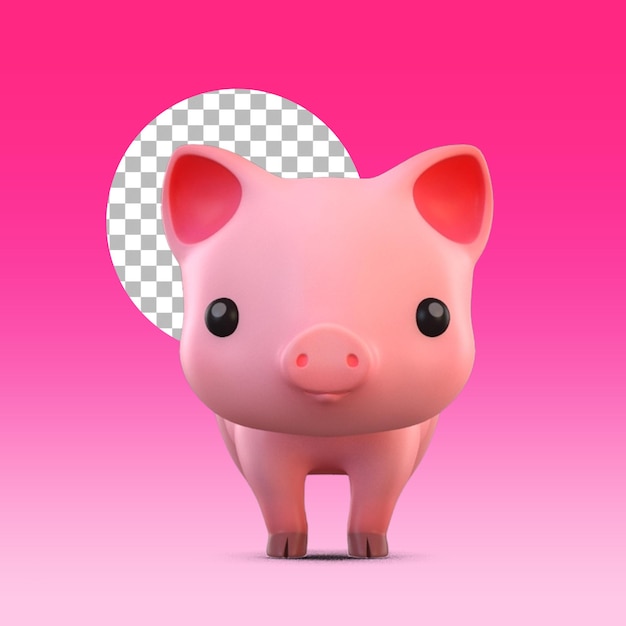 Bonito juguete de cerdito para niños adecuado para el diseño de elementos.