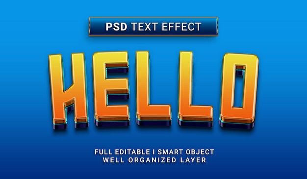 Bonjour Effet De Texte Psd