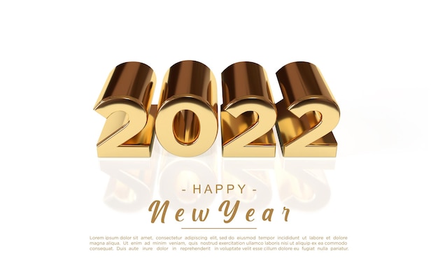 Bonne Année 2022 Avec Fond De Rendu 3d