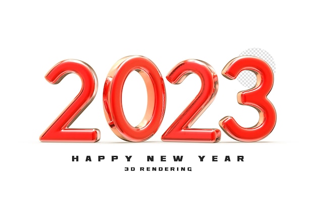 Bonne Année 2023 Avec Concept De Rendu 3d Doré Pour Fond D'affiche De Bannière