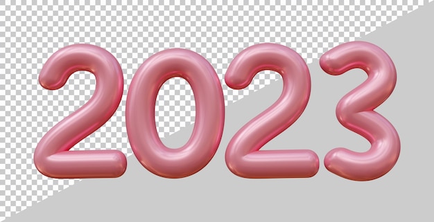 Bonne Année 2023 Numéro Avec Un Style Moderne 3d