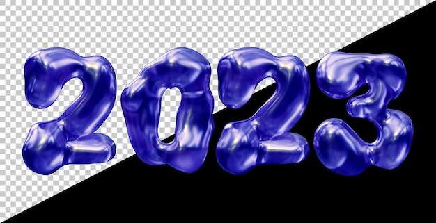 Bonne Année 2023 Numéro Avec Un Style Moderne 3d