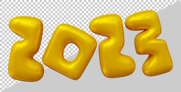 Bonne Année 2023 Numéro Avec Un Style Moderne 3d