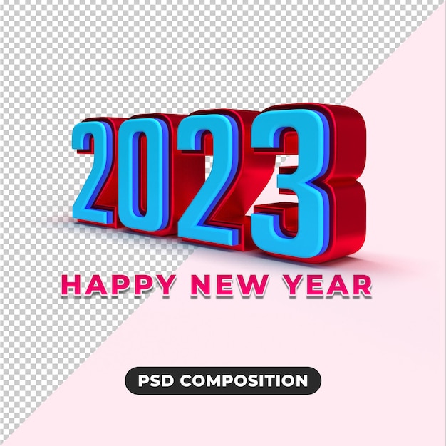 Bonne Année 2023 Rendu 3d Effet Doré Et Or