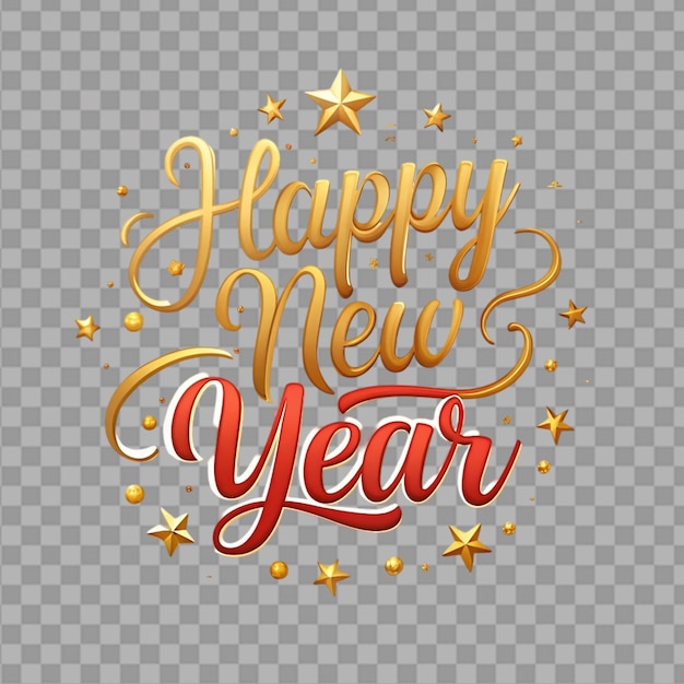 Bonne année sur un fond transparent