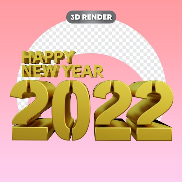 Bonne Année Grand Texte Objet 3d Doré