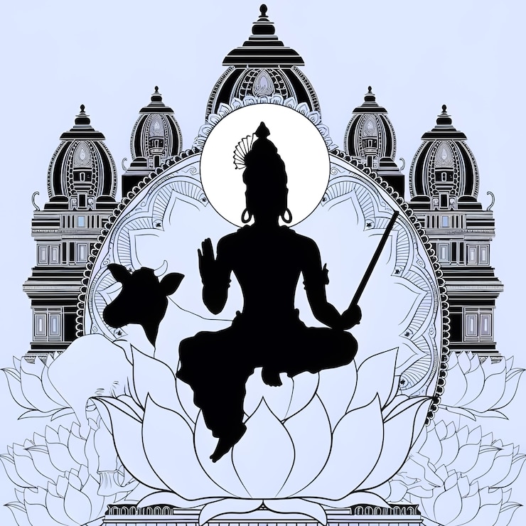 PSD bonne année à krishna janmashtami affiche sur les réseaux sociaux