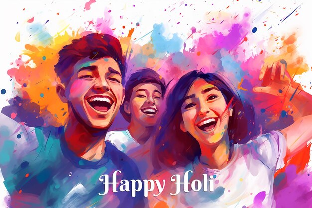 PSD bonne célébration du festival de holi