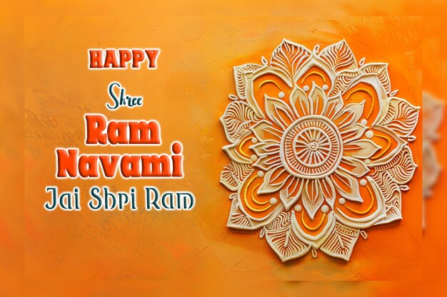 Bonne Fête Culturelle Hindoue De Ram Navami Souhaite Une Carte De Célébration Isolée Sur Un Fond Transparent