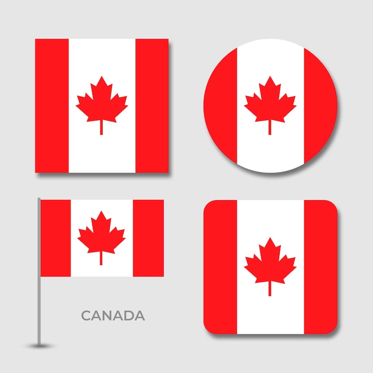 PSD bonne fête du canada drapeau national canada modèle de conception scénographie