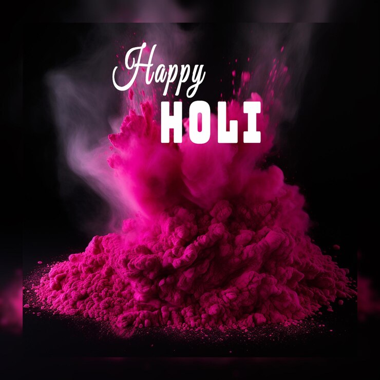 PSD bonne fête de l'holi, célébration du thème de la couverture de youtube