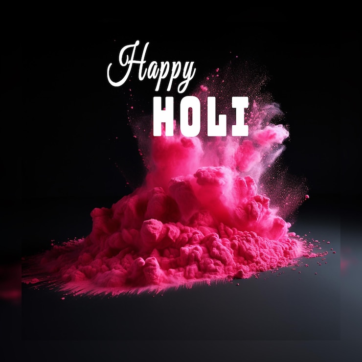 PSD bonne fête de l'holi, célébration du thème de la couverture de youtube