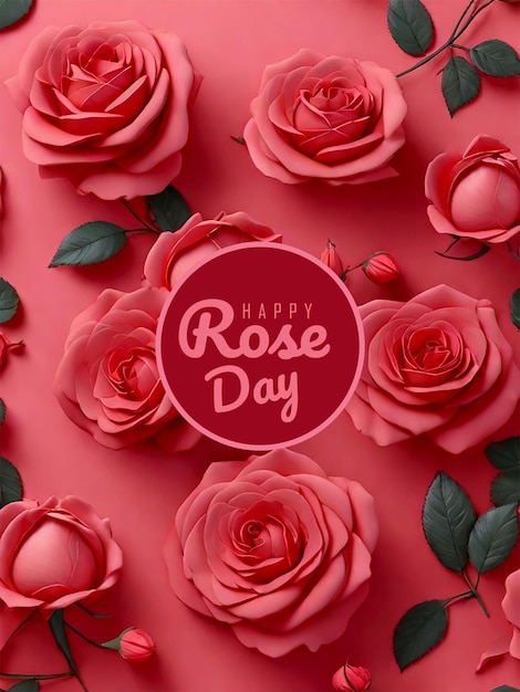 PSD bonne journée de la célébration de la rose