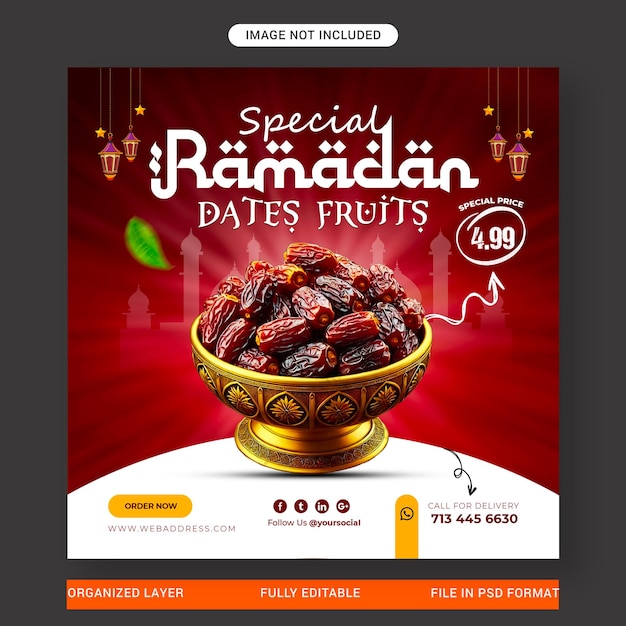 Bonne journée du Ramadan Mubarak sur les réseaux sociaux