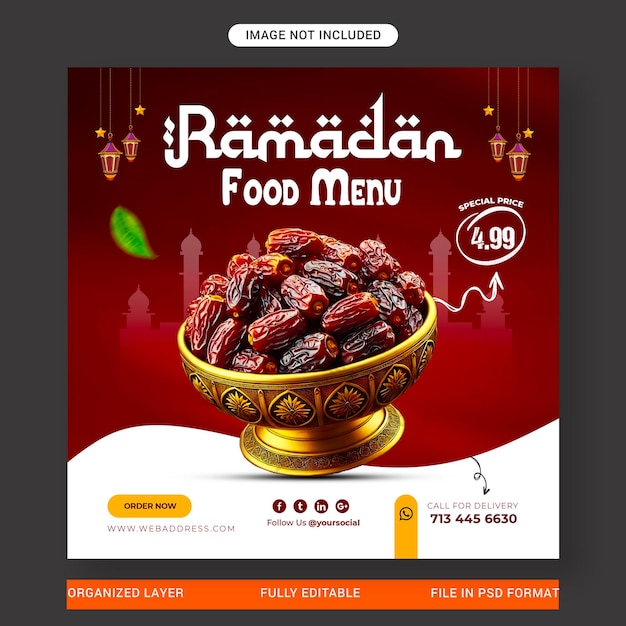 Bonne journée du Ramadan Mubarak sur les réseaux sociaux