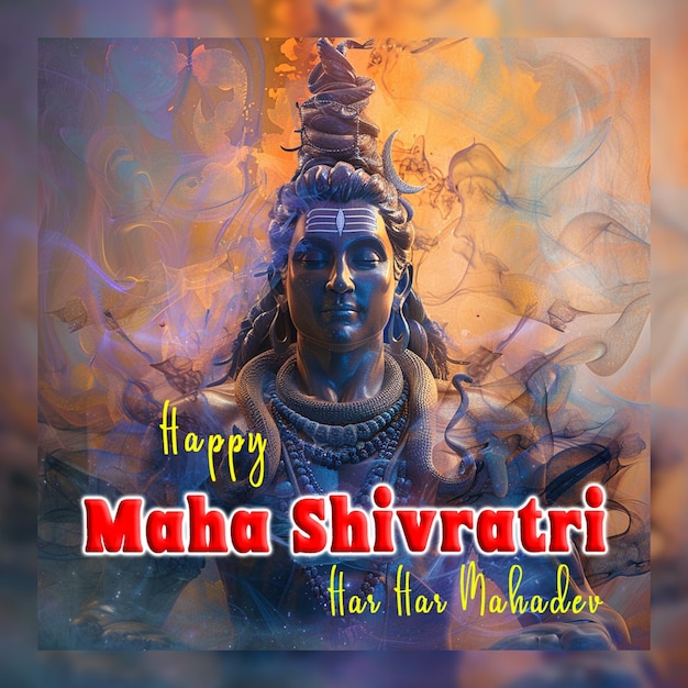 Bonne Journée Maha Shivratri Célébration Du Festival Hindou Contexte Traditionnel