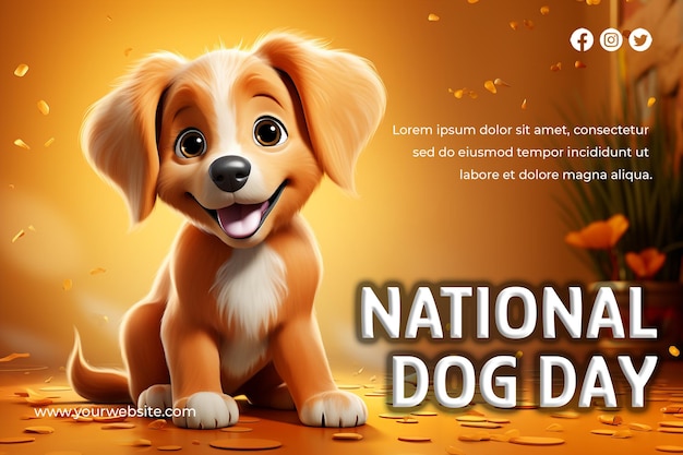 PSD bonne journée nationale du chien poster