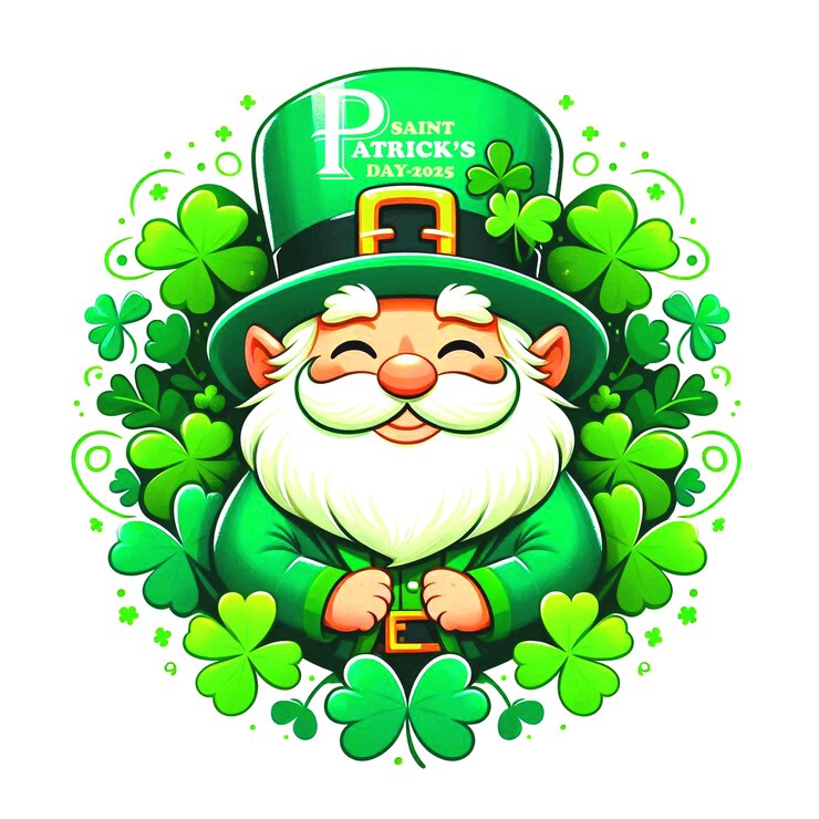 PSD bonne journée à saint-patrick, le lapin.