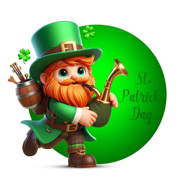 PSD bonne journée de saint patrick avec le petit design de saint patrick